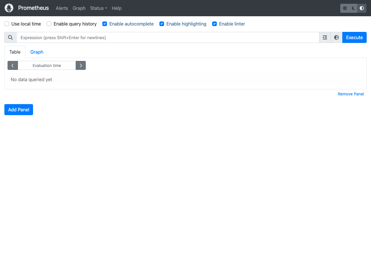 Prometheus metrics and alerting interface